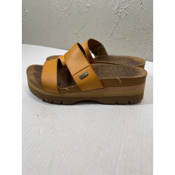 Reef Women's Cushion Vista Higher Sandals Platform CHESTNUT Size 10 - Picture 2 of 5